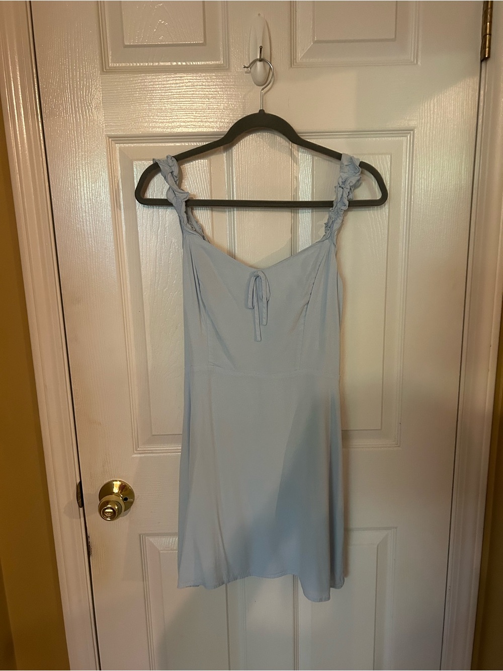 Sunday Best Pale Blue Ruffle-Strap Slip
